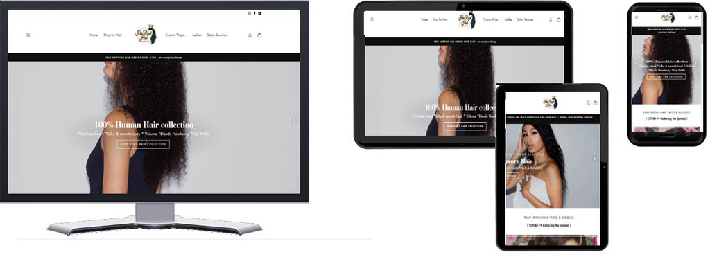Her Royal Hair - Responsive Website portfolio